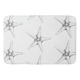 Starfish, modern havstid, badrum i mönster badrumsmatta
