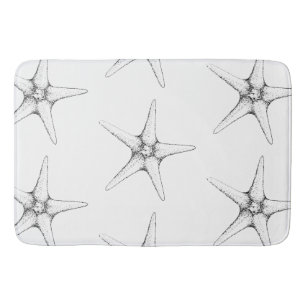 Starfish, modern havstid, badrum i mönster badrumsmatta