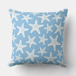 Starfish Mönster Blue Kudde