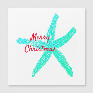 Starfish Mönster Grönt Blue Red God jul