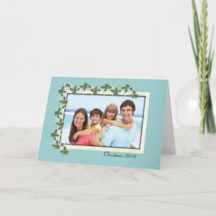 Starfish och Holly Tropical Photo jul Card Helgkort