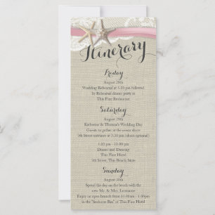 Starfish och Snöre Rustic Beach Wedding Itinerary