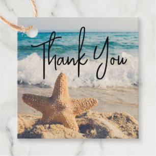 Starfish on a Sandy Beach Photographic Gåvor Etiketter