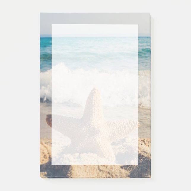 Starfish on a Sandy Beach Photographic Post-it Block (Framsida)