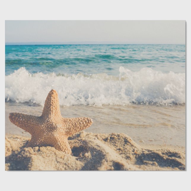 Starfish on a Sandy Beach Photographic Presentpapper (Platt)