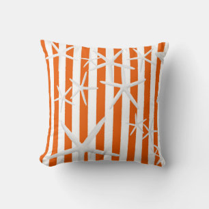 Starfish Orange Rand Stripe Kudde