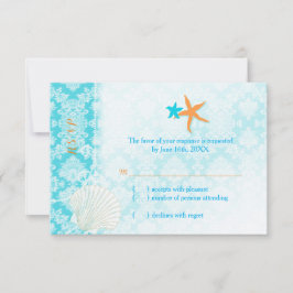 Starfish Pair Glam Beach Wedding OSA kort
