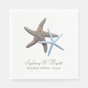 Starfish par Anpassningsbar Rehearsal Dinner Napki Pappersservett