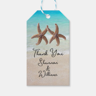 Starfish par Tropical Bröllop Tack Presentetikett