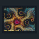 Starfish Poster<br><div class="desc">A multi-colored fractal image resembling a starfish sitting on the bottom of the sea. Customize by adding your own text.</div>