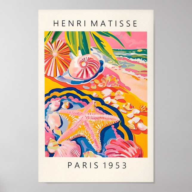 Starfish Poster, Beachy Decor, Seaside Helgdag Dec Poster (Framsidan)