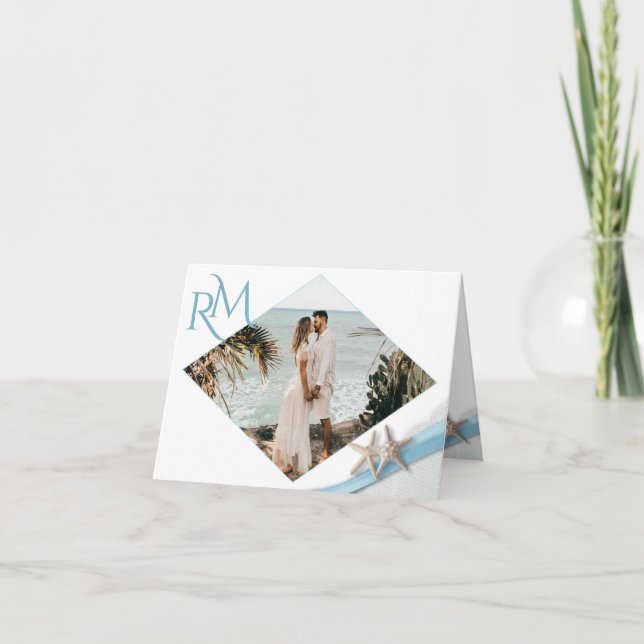Starfish Ribbon Diamond med Photo Tackto You Card Tack Kort (Framsida)