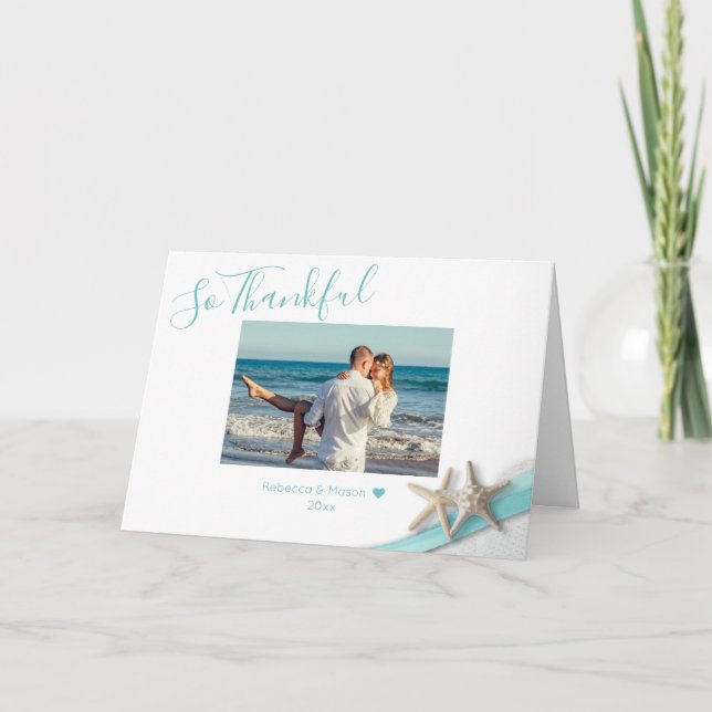 Starfish Ribbon och Snöre Thankful med Photo Tack (Framsida)