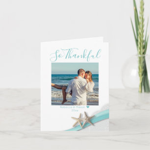 Starfish Ribbon och Snöre Thankful med Photo Tack Kort