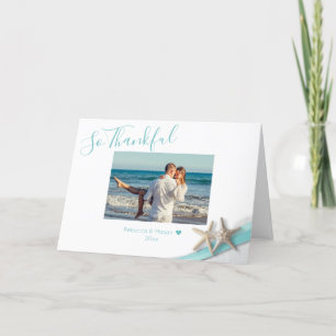 Starfish Ribbon och Snöre Thankful med Photo Tack Kort