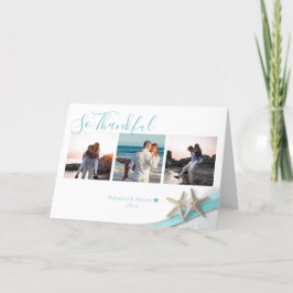 Starfish Ribbon och Snöre Thankful med Photo Tack Kort