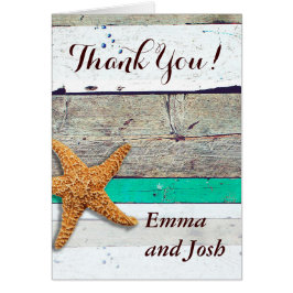 Starfish Rustic Beach Board Nautical OBS Kort