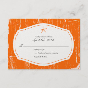 Starfish Rustic Beach Wedding OSA Kort