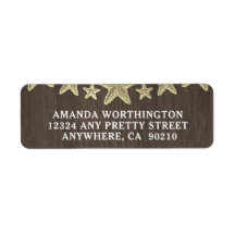 Starfish Rustic Beach Wood Bröllop Adressetiketter