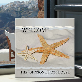 Starfish Sandy Beach House Ceramic Tile Kakelplatta