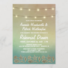 Starfish + Seashell Rehearsal Dinner Investigation Inbjudningar