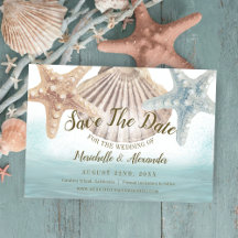 Starfish Seashell Tropical Beach Wedding