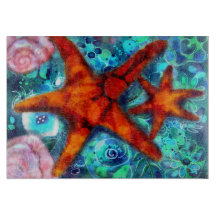 Starfish Seashells Beach Coastal Nautical Abstrakt