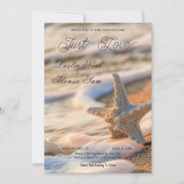 Starfish Serenat: Beach Wedding Inbjudningar
