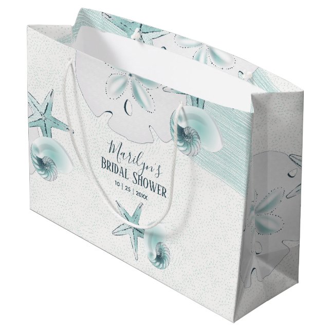 Starfish Snäckas Modern Elegant Beach Wedding Part (Baksidan Vinklad)