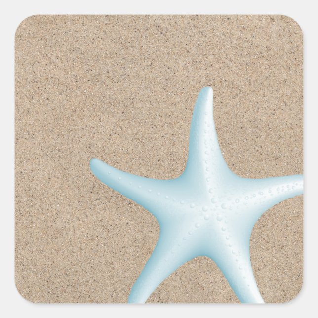 Starfish Sticker Fyrkantigt Klistermärke (Framsida)