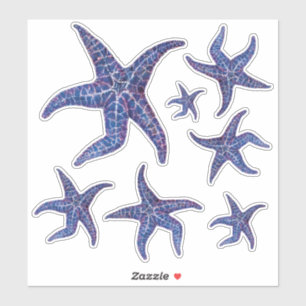 Starfish Stickers - BLUE Klistermärken