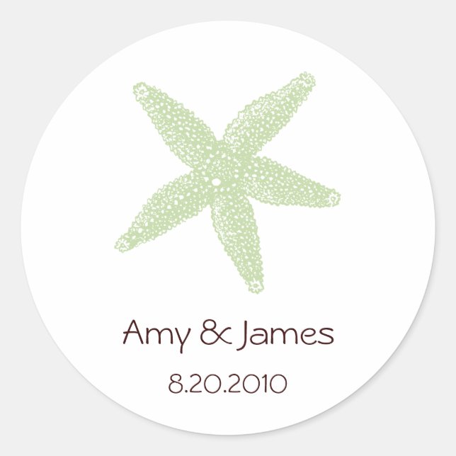 Starfish Stickers Runt Klistermärke (Framsida)