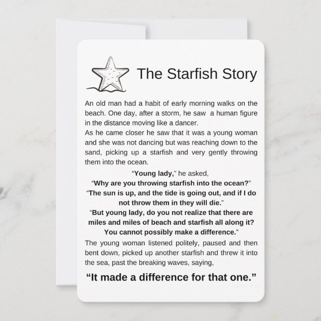 Starfish Story. Starfish Dikt. (Framsida)