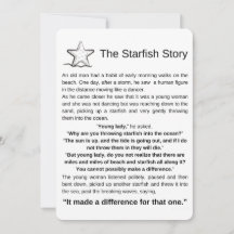 Starfish Story. Starfish Dikt.