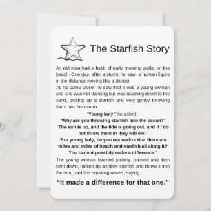 Starfish Story. Starfish Dikt.