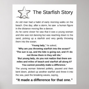 Starfish Story, Starfish Dikt Poster
