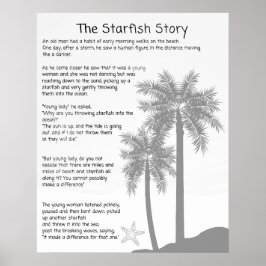 Starfish Story, Starfish Thrower, Starfish Dikt Poster