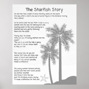 Starfish Story, Starfish Thrower, Starfish Dikt Poster