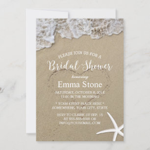Starfish Summer Beach Wedding Möhippa Inbjudningar