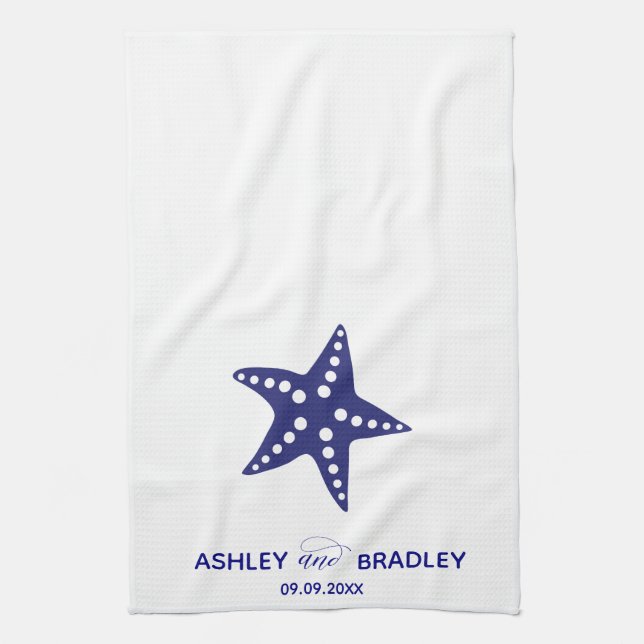 Starfish Tea Towel, Kitchen Towel for Bröllop Gift Kökshandduk (Vertikal)
