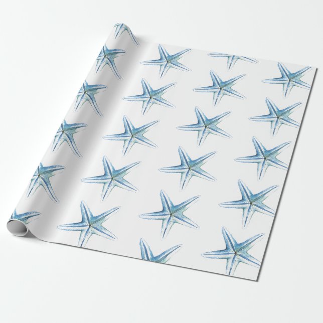 Starfish Thenzed Wrapping Papper Presentpapper (Utrullad)