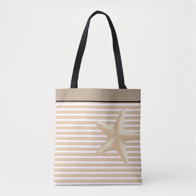 Starfish Tote Bag Tygkasse (Framsida)