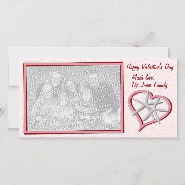 Starfish Valentines Day Photo Card Julkort (Framsida)