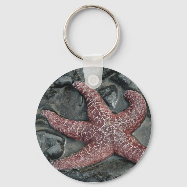 StarFish vid Oceanside i Tillamook County, Oregon Nyckelring (Framsida)