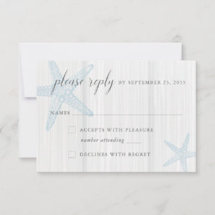 Starfish Vintage Rustic Blue Wood Beach OSA Kort