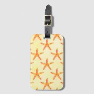 Starfish Watercolor Art Mönster Bagagebricka