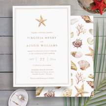 Starfish Wedding-inbjudan