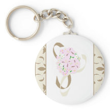 Starfish, Whitecap Grått, Damask Favor Keychain