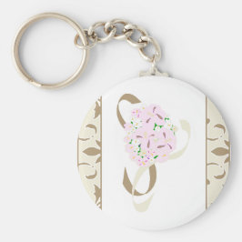 Starfish, Whitecap Grått, Damask Favor Keychain Nyckelring
