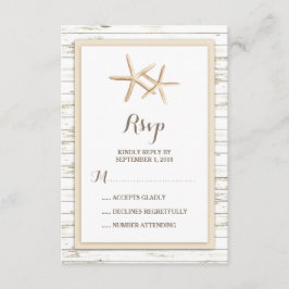 Starfish Whitewzed Wood Beach Wedding OSA Kort